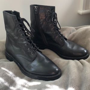 Coach Leather Combat Boots